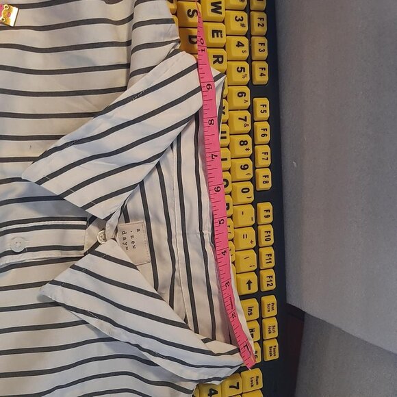 NEW With Tag ! A New Day Stripe Shirt Brown/White Size 3XL - Picture 6 of 10